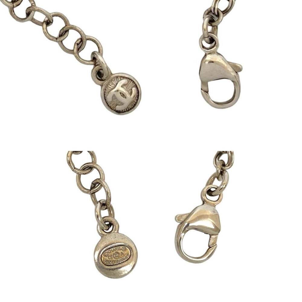 CHANEL Authentic Silver Logo Charm Bracelet - Picture 2 of 5